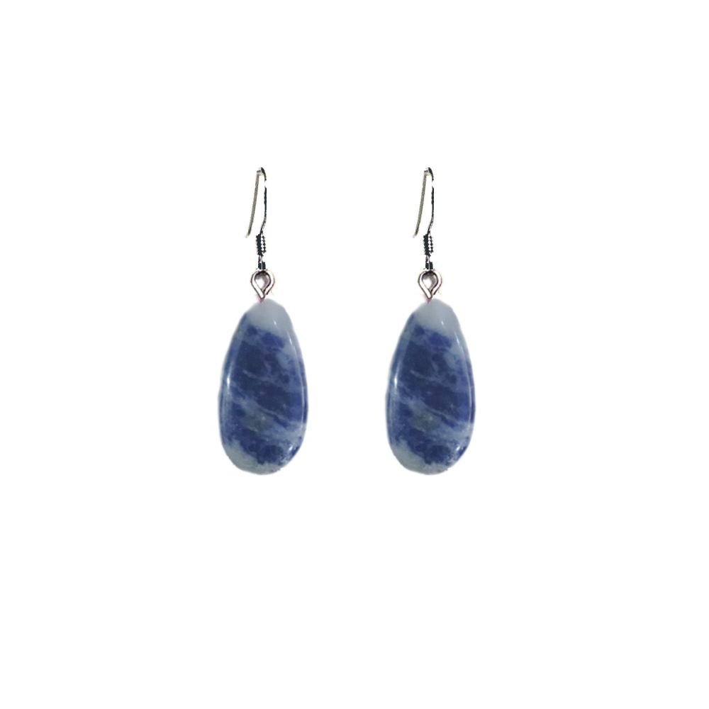 Sodalite Drop Earrings, Sterling Silver Earrings, Sodalite Gemstone | by nlanlaVictory-0