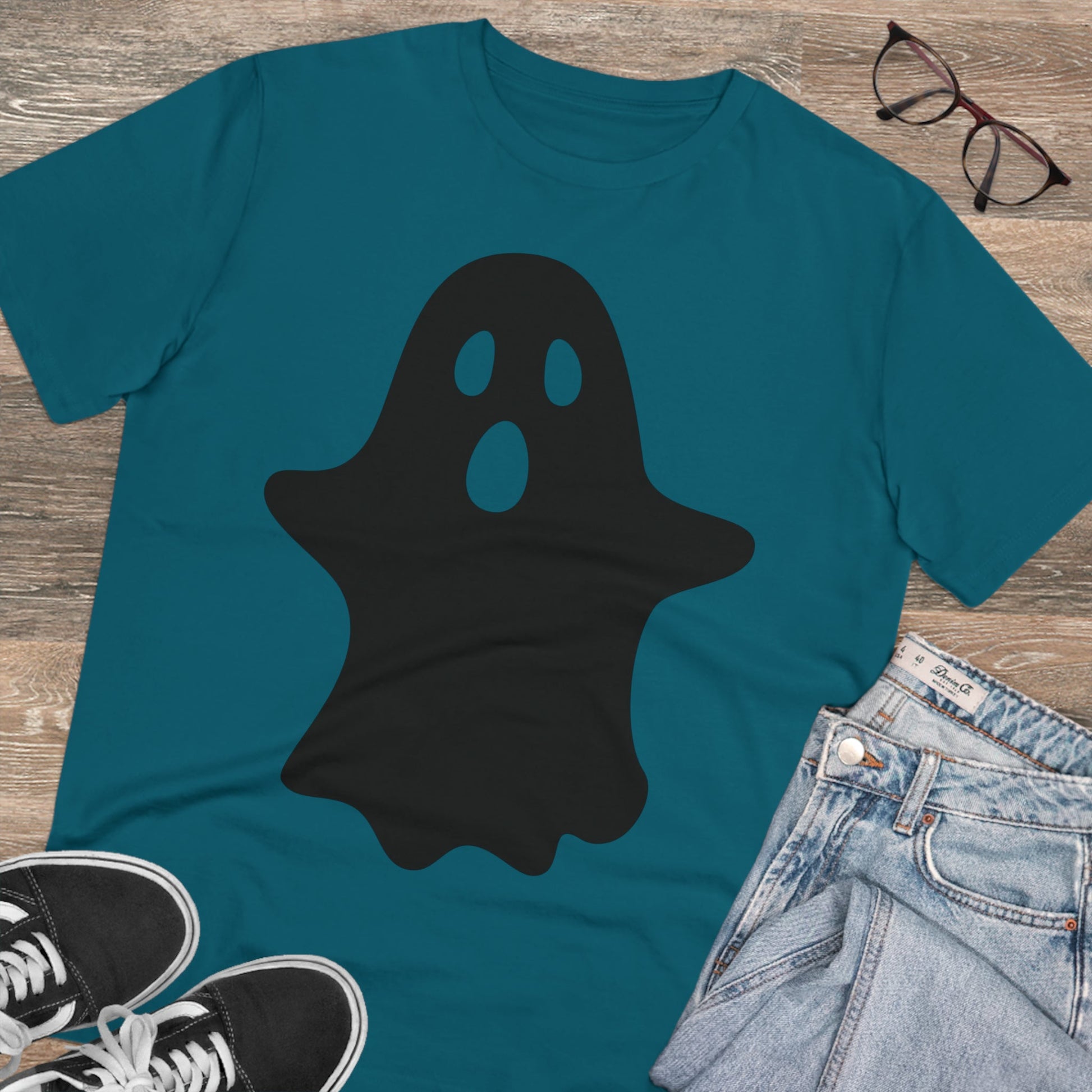 Ghost Halloween Organic T-shirt - Unisex-18