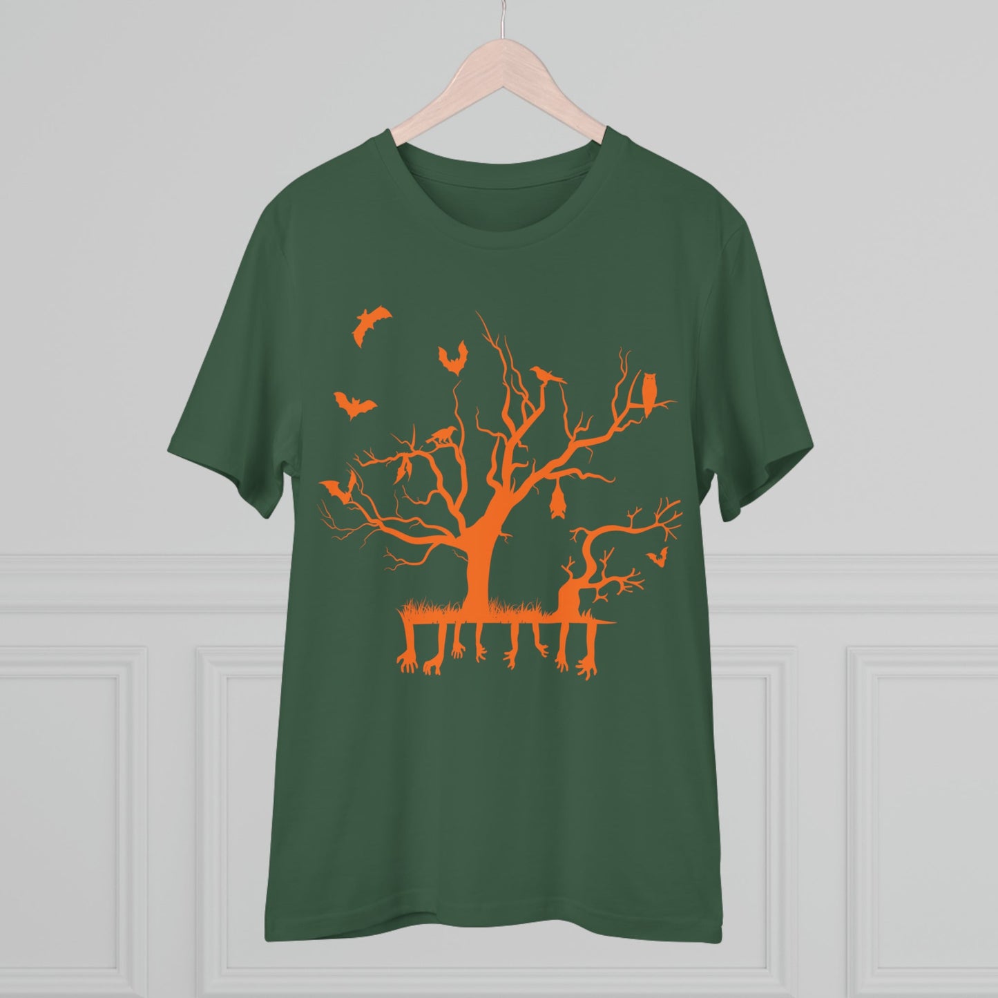 Halloween Branch Orange Organic Creator T-shirt - Unisex-15