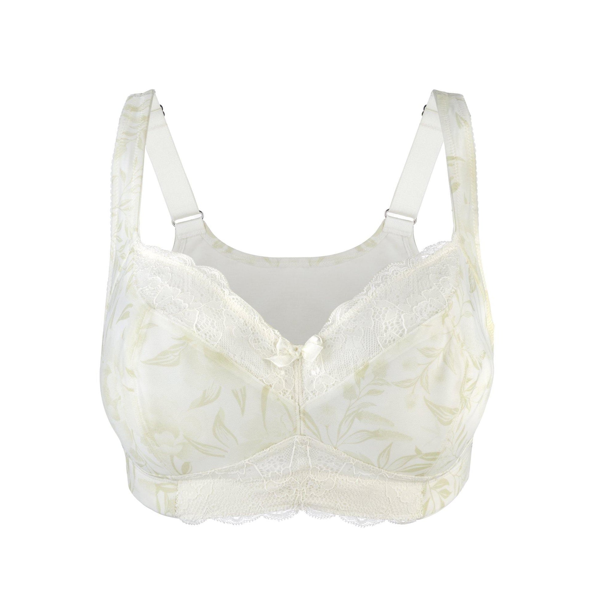 Back Support Silk & Organic Cotton Sports Bra (Floral Spritz & Lily white)-7