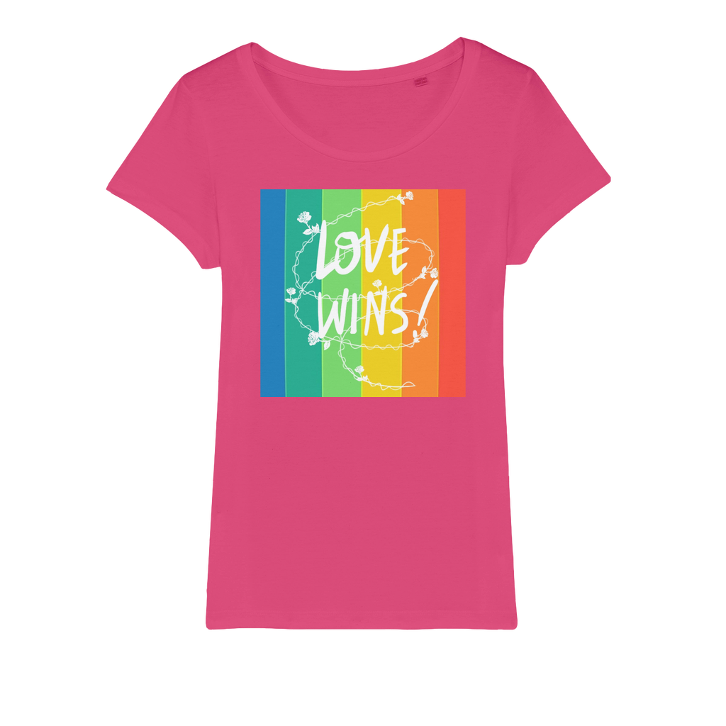 Love Wins Organic Jersey Womens T-Shirt-7
