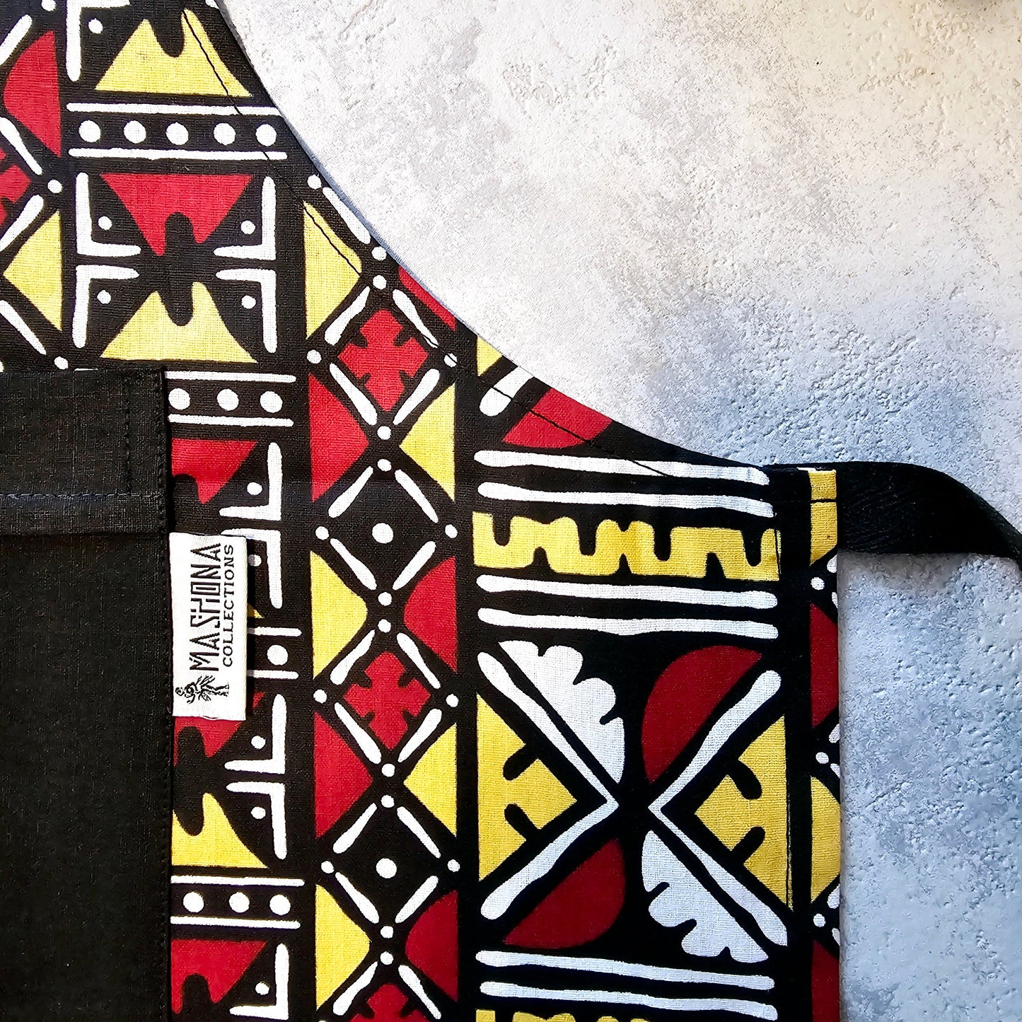 Handmade African Print Apron with Pocket-2