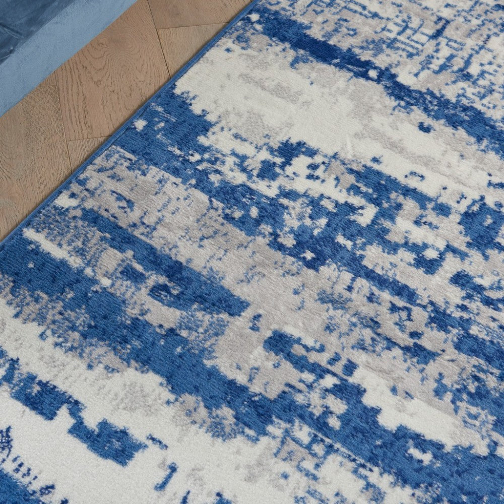4’ x 6’ Ivory and Navy Oceanic Area Rug-5