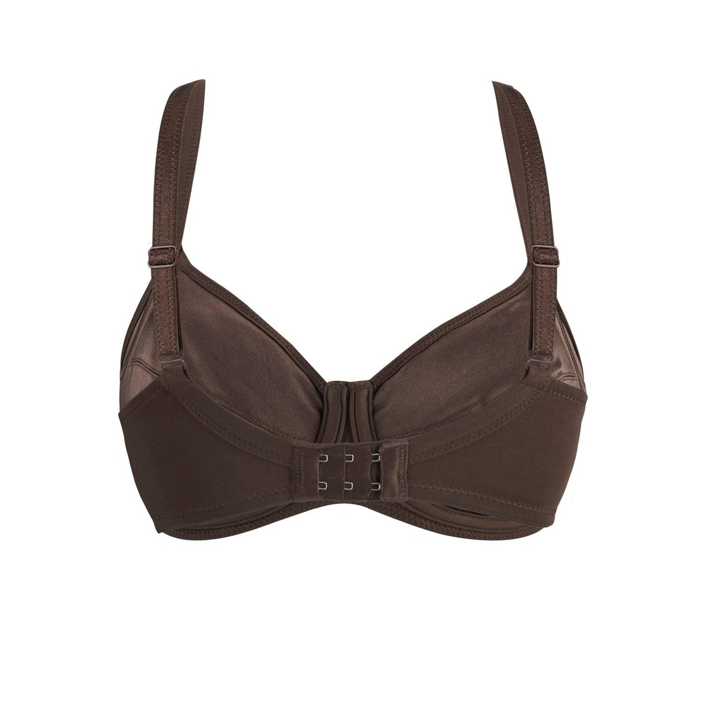 Cocoa-Underwired Silk & Organic Cotton Full Cup Bra with removable paddings-2