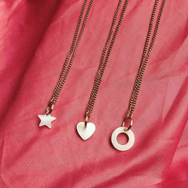 Minimalist white shell heart pendant necklace | by Ifemi Jewels-2