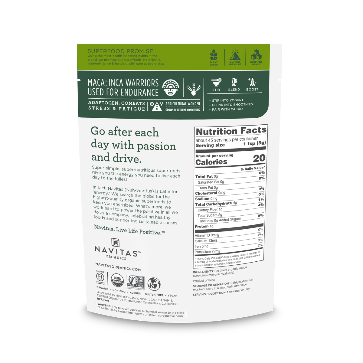 Navitas Naturals Organic Raw Maca Powder (12x8 OZ)-1