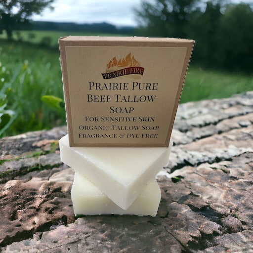 Pure Beef Tallow Soap Bar, (Single Bar) Grass Fed and Finished - Face, Body and Hair - Cleans, Moisturizes, Soothes, and Hydrates. Natural and Organic-0