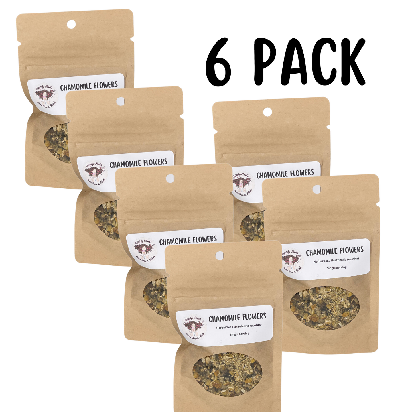 Witchy Pooh's Chamomile Flowers Loose Leaf Herbal Tea, Caffeine Free, For Stress Relief and Sleep Aid-8