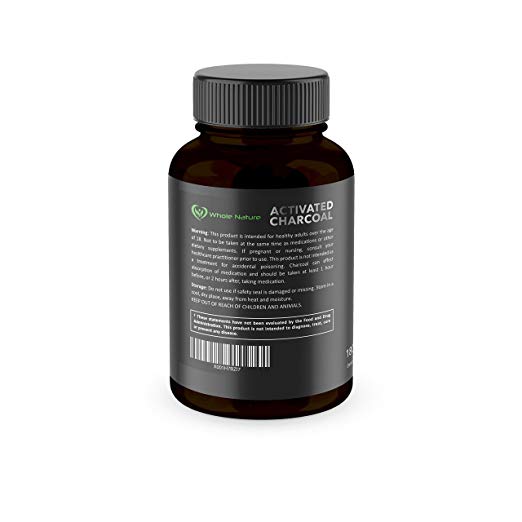 Whole Nature Organic Coconut Activated Charcoal Capsules,-3