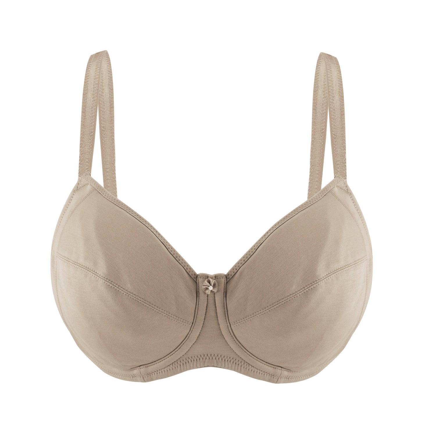 Shell-Underwired Silk & Organic Cotton Full Cup Bra with removable paddings-2