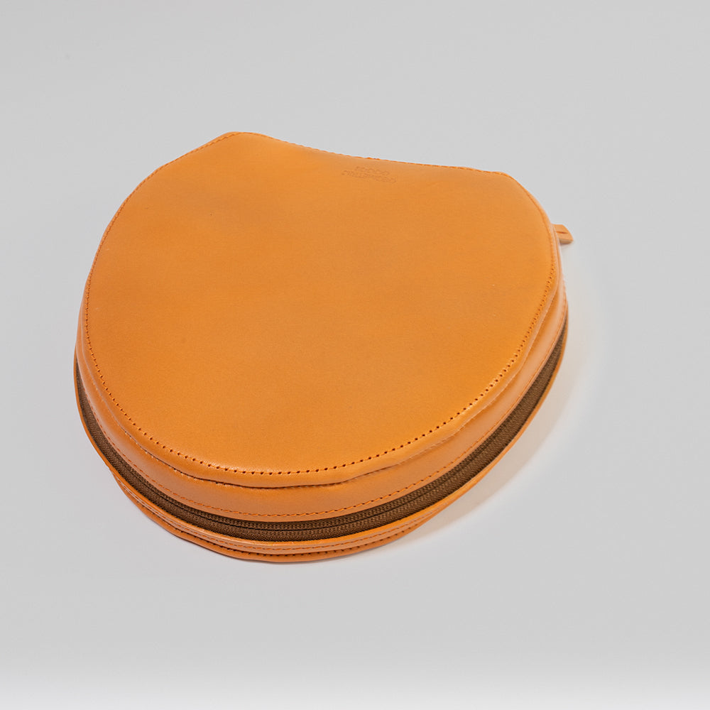 Leather Case for AirPods Max (Deep Saffron)-1