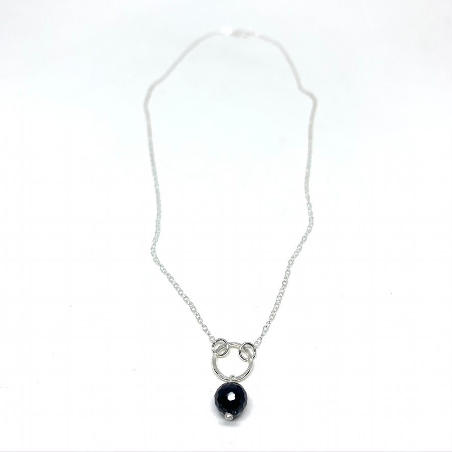 Sapphire Gemstone Drop Necklace-2