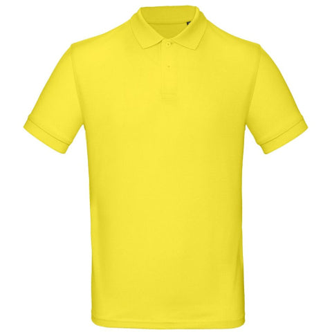 B&C Men's Inspire Organic Polo - Solar Yellow-0