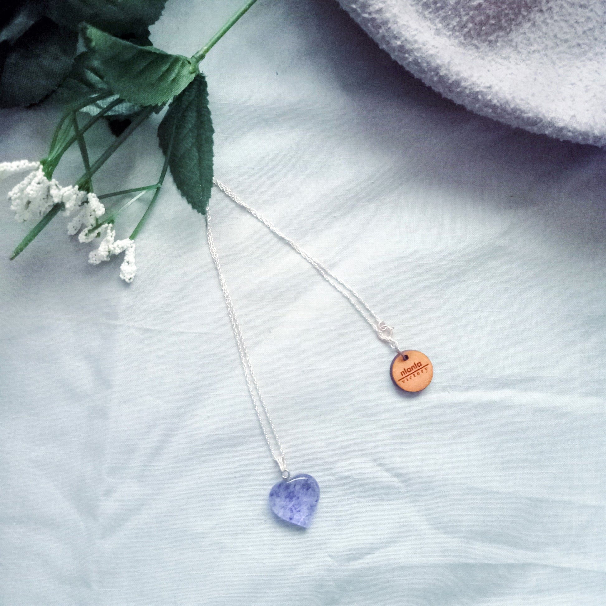 Blue Quartz Necklace, Blueberry Quartz Gemstone, Gemstone Pendant Necklace on 925 Sterling Silver-4