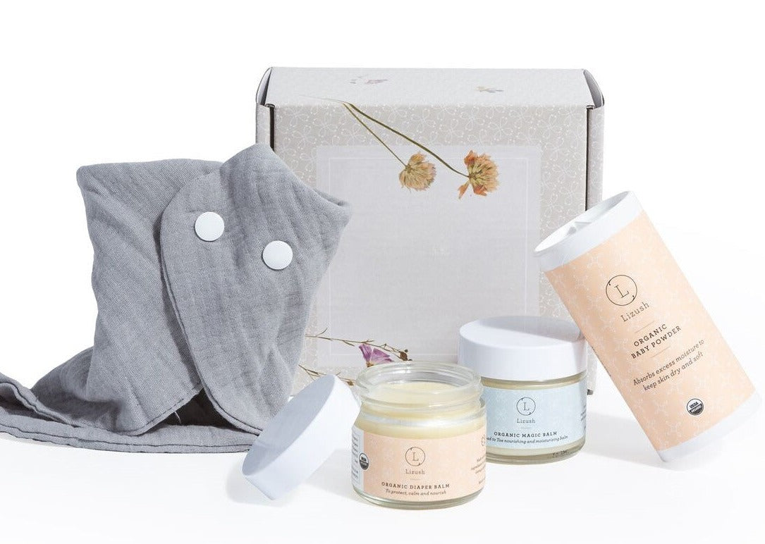 Organic new baby gift set - welcome little one!-0