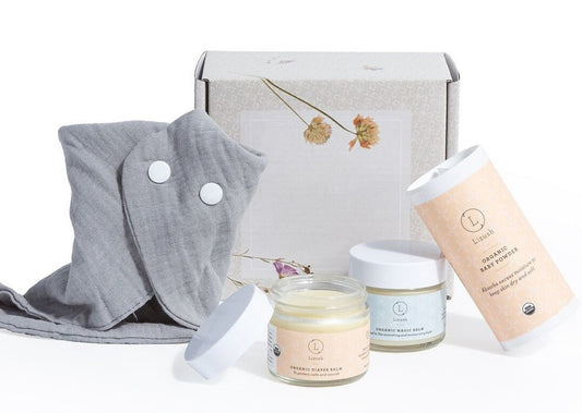 Organic new baby gift set - welcome little one!-0