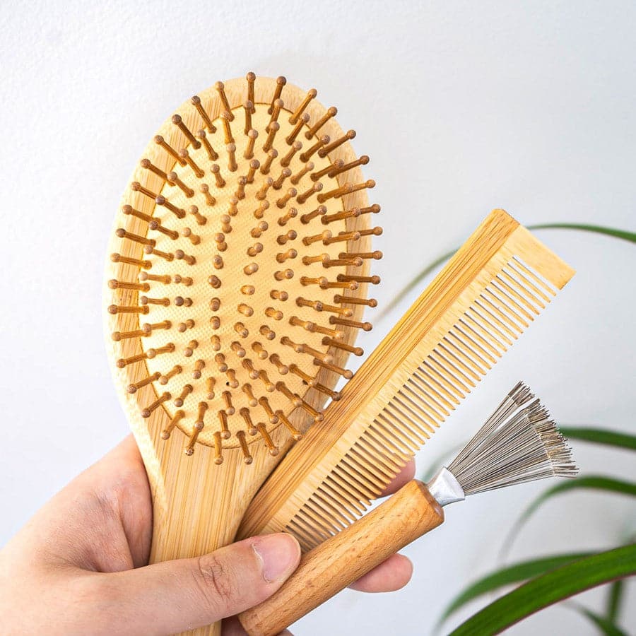 All-in-one Bamboo Hair Brush Set-4