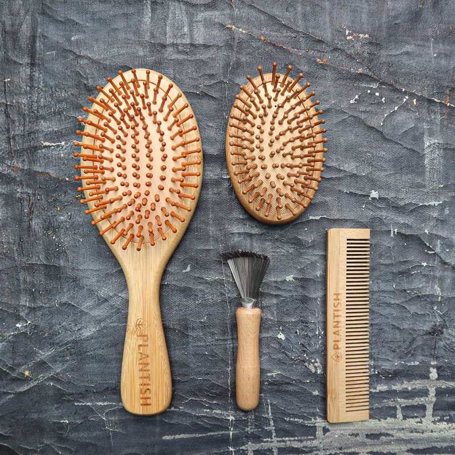 All-in-one Bamboo Hair Brush Set-0