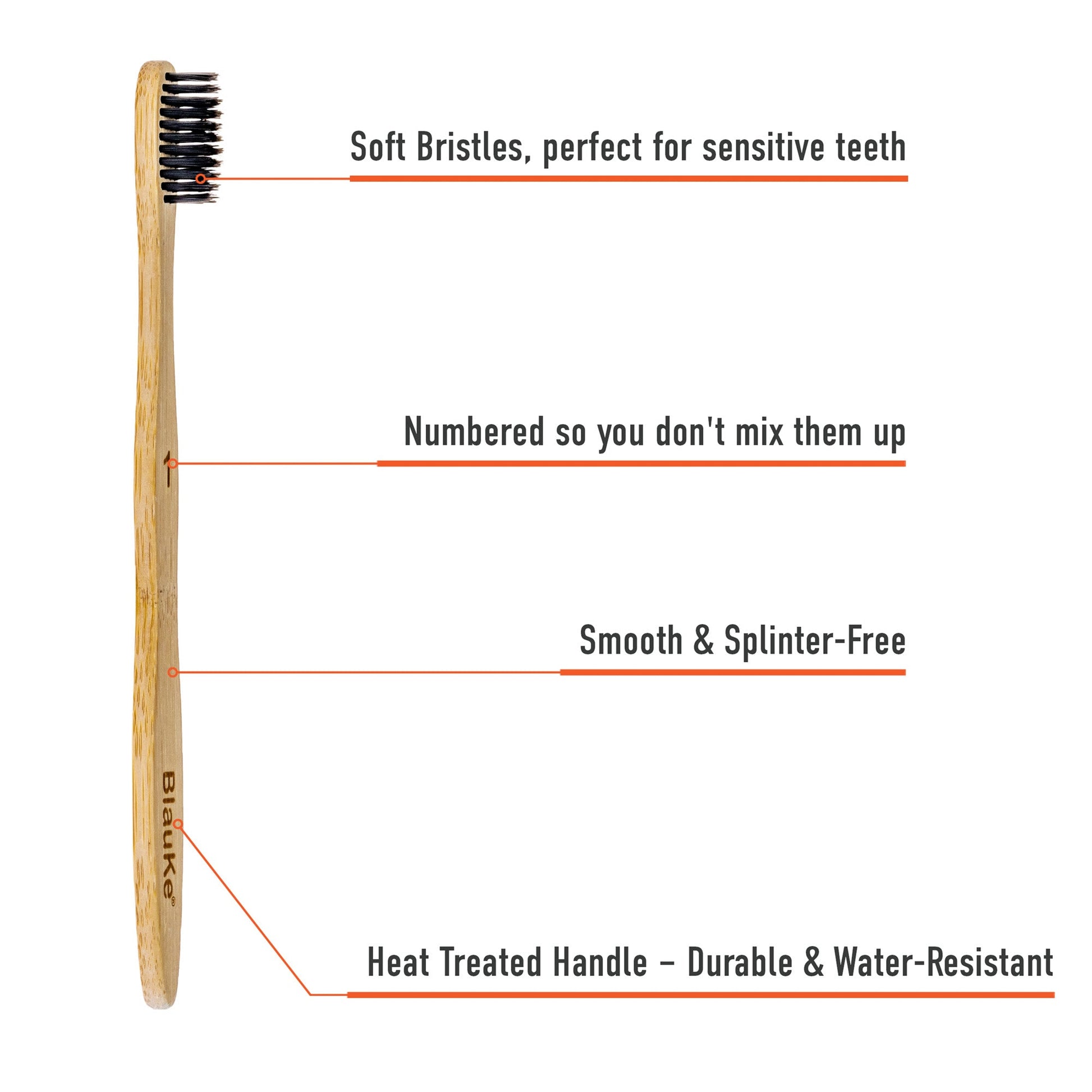 Bamboo Toothbrush Set 4-Pack - Bamboo Toothbrushes with Soft Bristles for Adults - Eco-Friendly, Biodegradable, Natural Wooden Toothbrushes-8