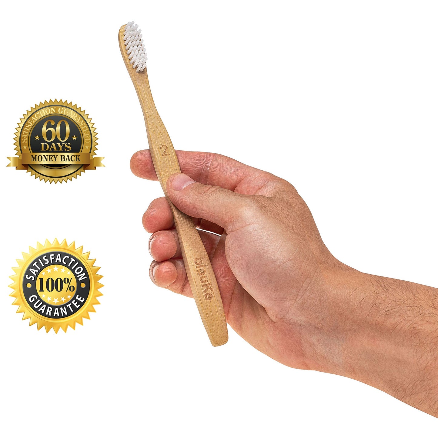 Bamboo Toothbrush Set 4-Pack - Bamboo Toothbrushes with Medium Bristles for Adults - Eco-Friendly, Biodegradable, Natural Wooden Toothbrushes-1