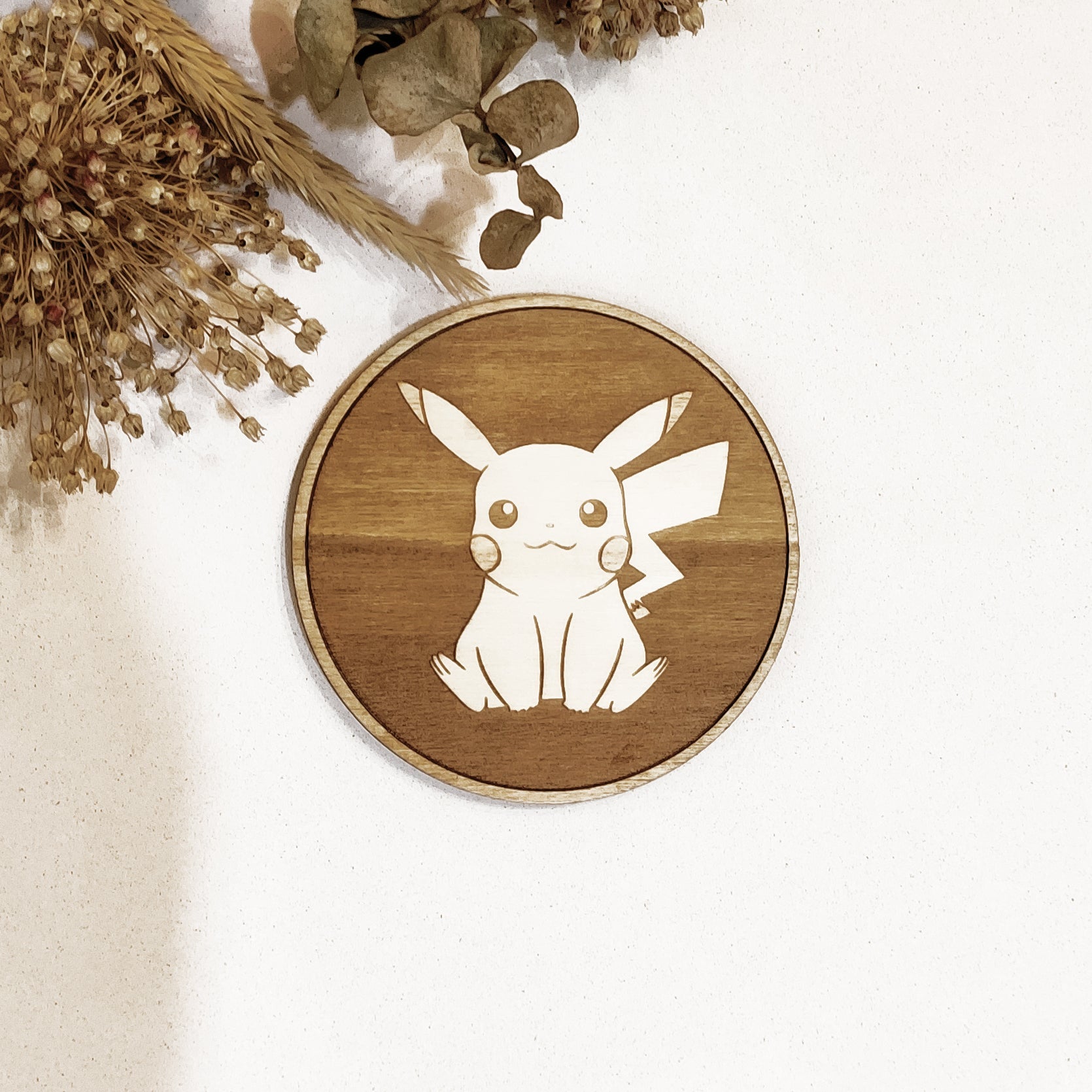 Set of 6 Pokemon Wooden Coasters - Handmade Gift - Housewarming - Wood Kitchenware-2