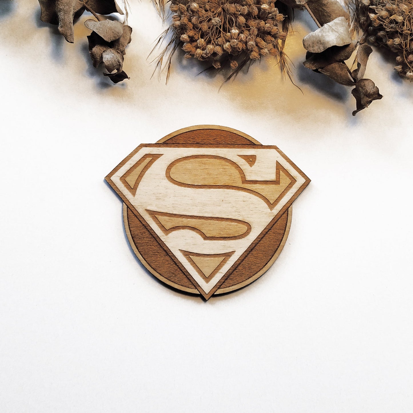 Set of 6 Superheroes Wooden Coasters - Handmade Gift - Housewarming - Wood Kitchenware-2