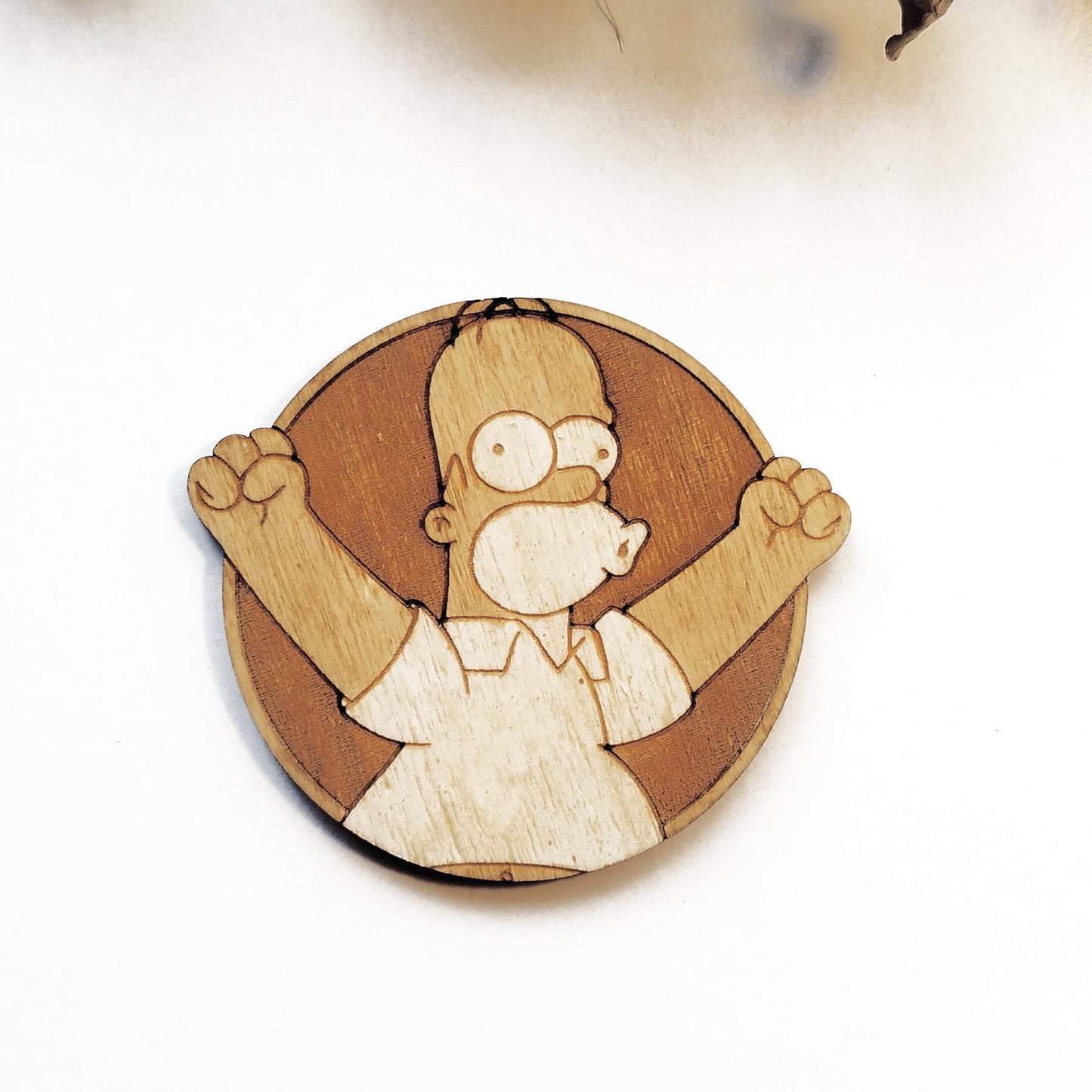 Set of 6 The Simpsons Wooden Coasters - Handmade Gift - Housewarming - Wood Kitchenware-3