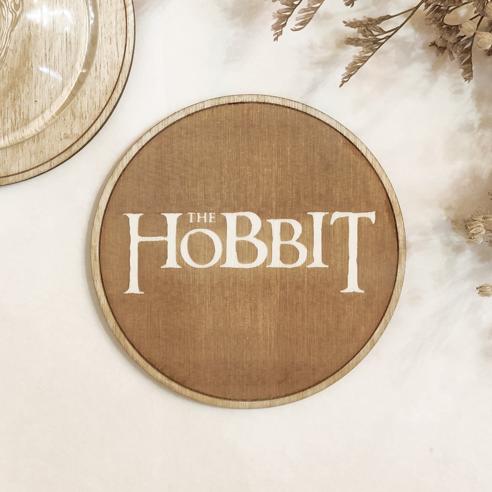 Set of 6 The Hobbit Wooden Coasters - Handmade Gift - Housewarming - Wood Kitchenware-8