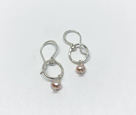 Tiny Pearl Drop Earrings-0