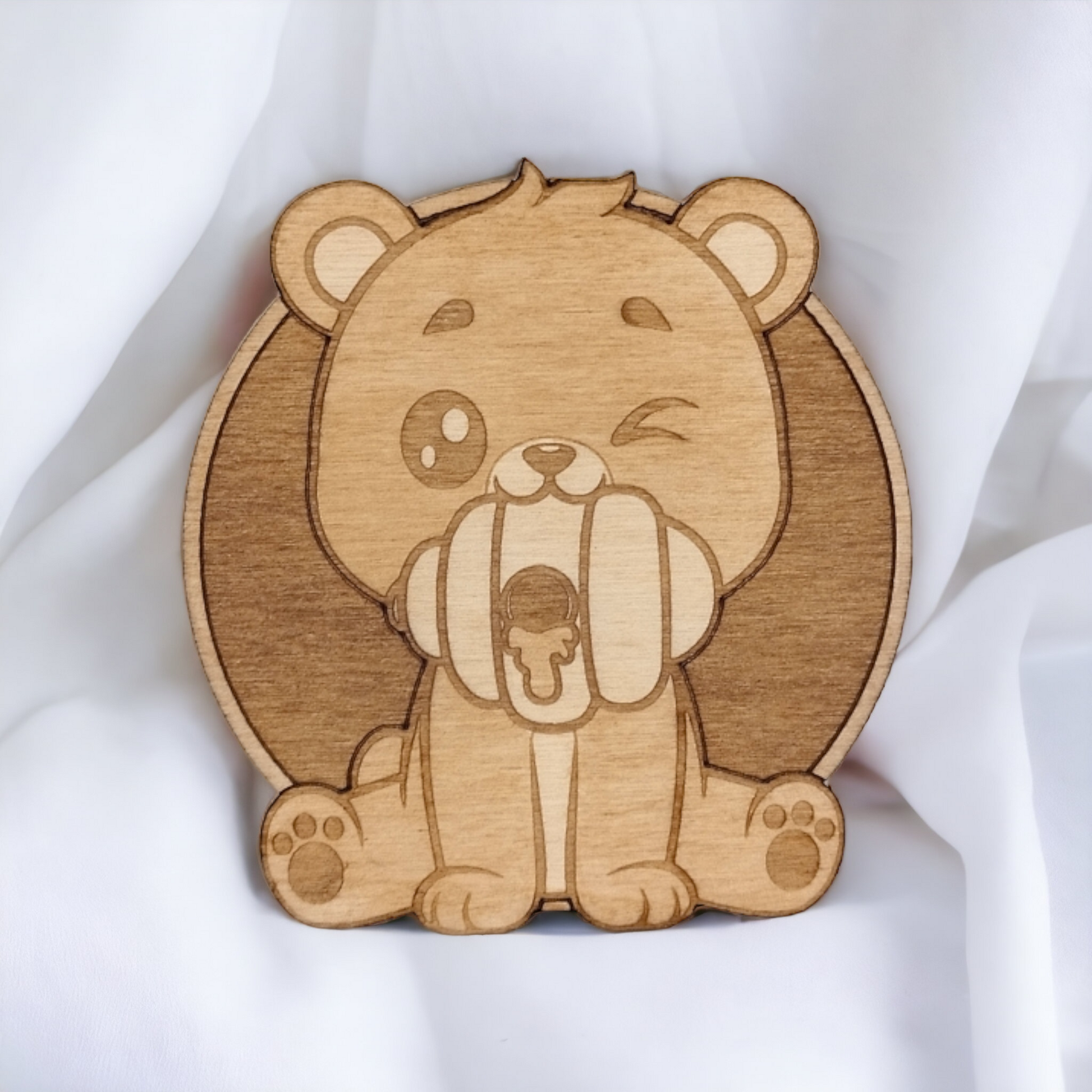 Set of 6 Cute Animals Collection Wooden Coasters - Handmade Gift - Housewarming - Wood Kitchenware-5