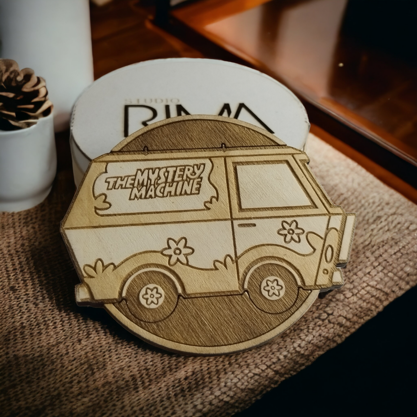 Set of 6 Scooby Doo Wooden Coasters - Handmade Gift - Housewarming - Wood Kitchenware-8