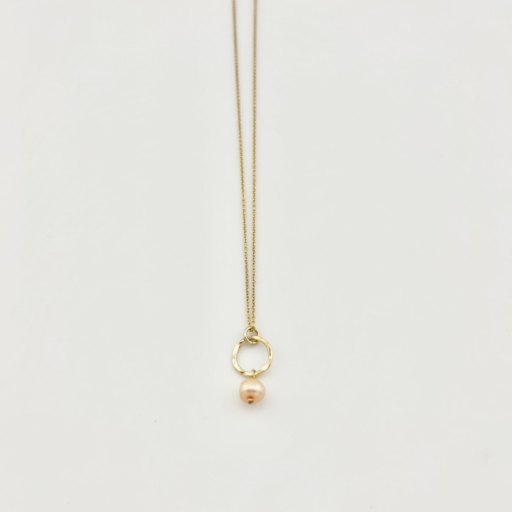 Pearl Drop Charm Necklace-9