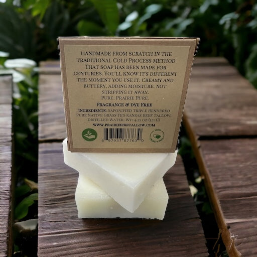 Pure Beef Tallow Soap Bar, (Single Bar) Grass Fed and Finished - Face, Body and Hair - Cleans, Moisturizes, Soothes, and Hydrates. Natural and Organic-1