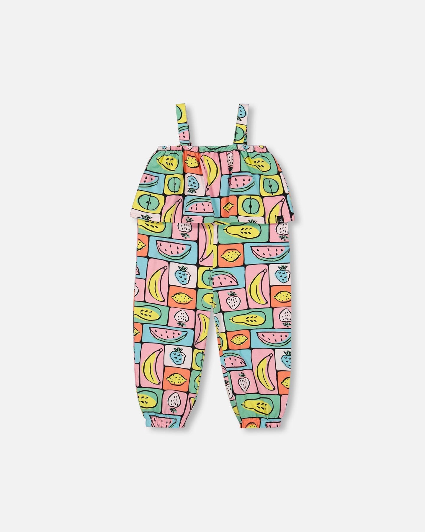Organic Cotton Jersey Jumpsuit Printed Fruits Square-0