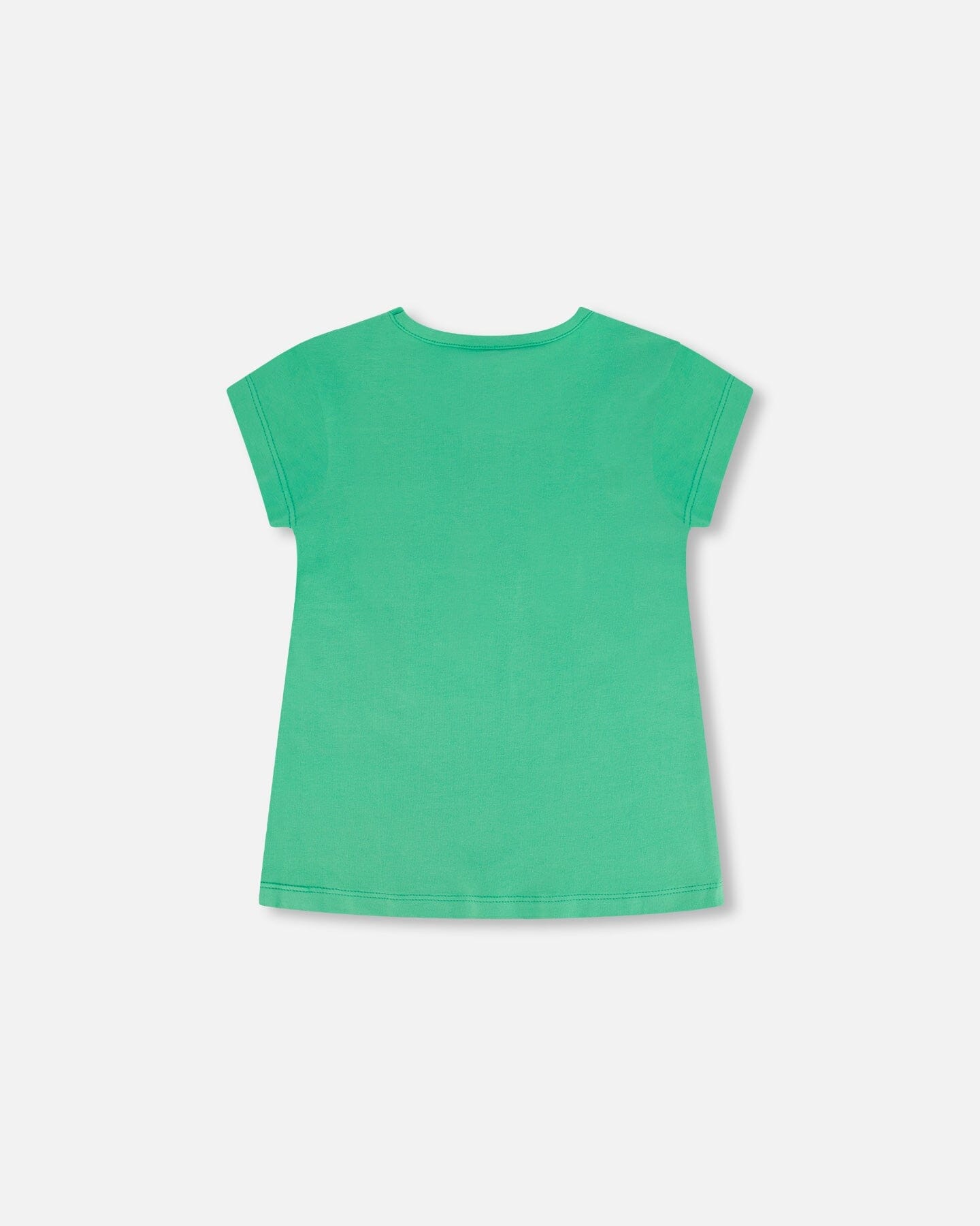 Organic Jersey Top With Print And Sequins Spring Green-2