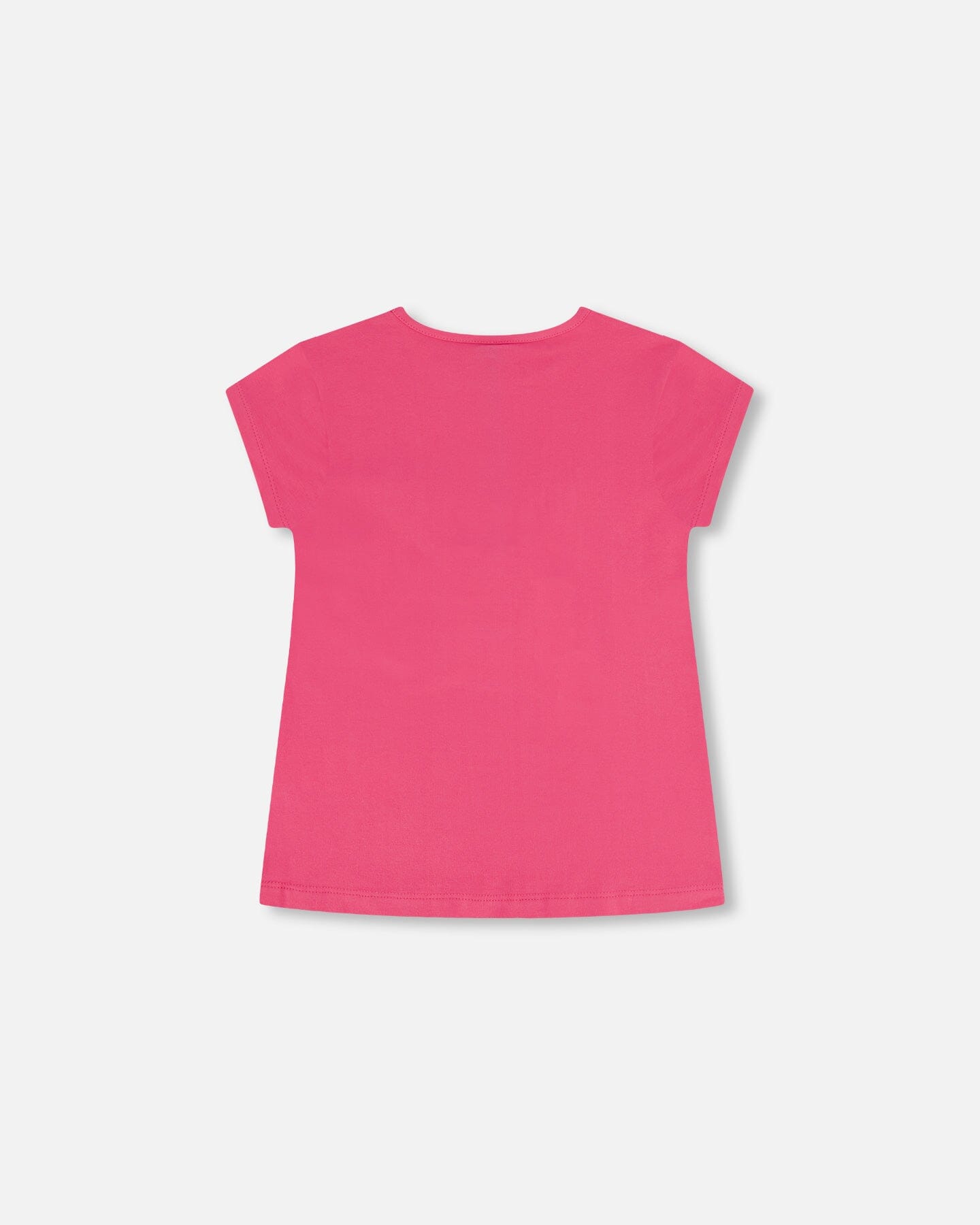 Organic Cotton Top With Print And Applique Candy Pink-3