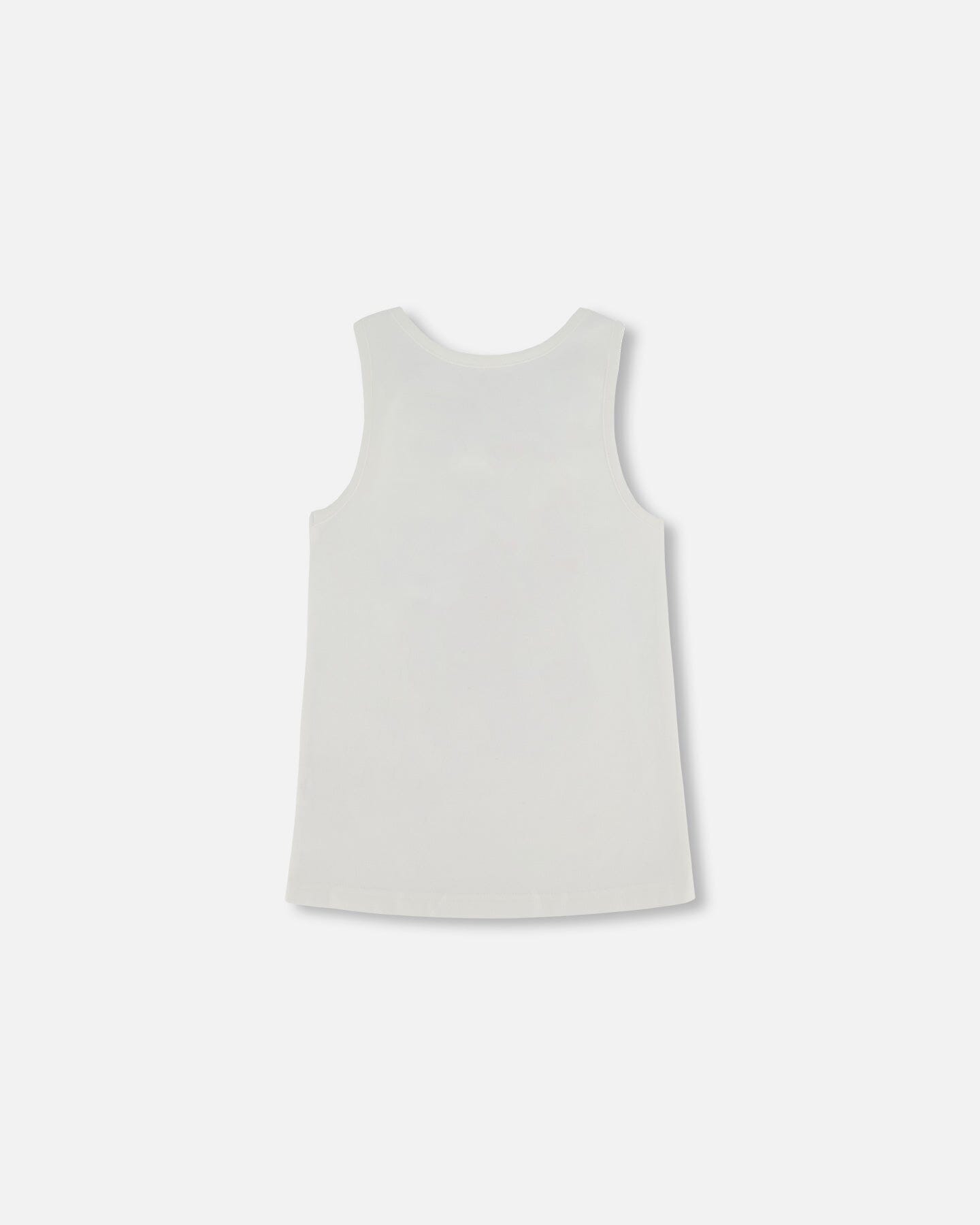 Organic Cotton Tank Top With Knot Off White-3