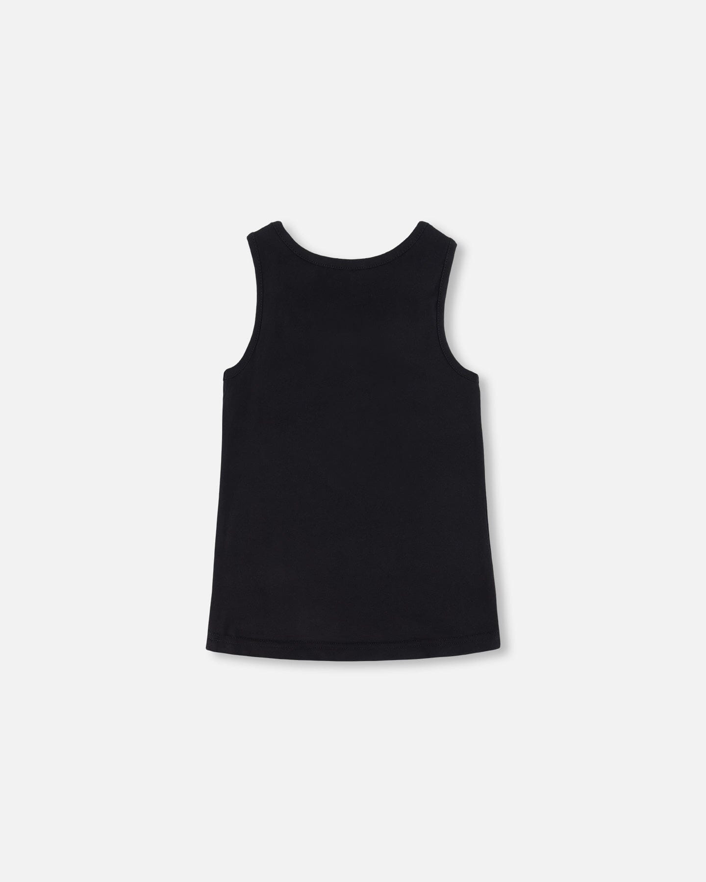 Organic Cotton Tank Top With Knot Black-3