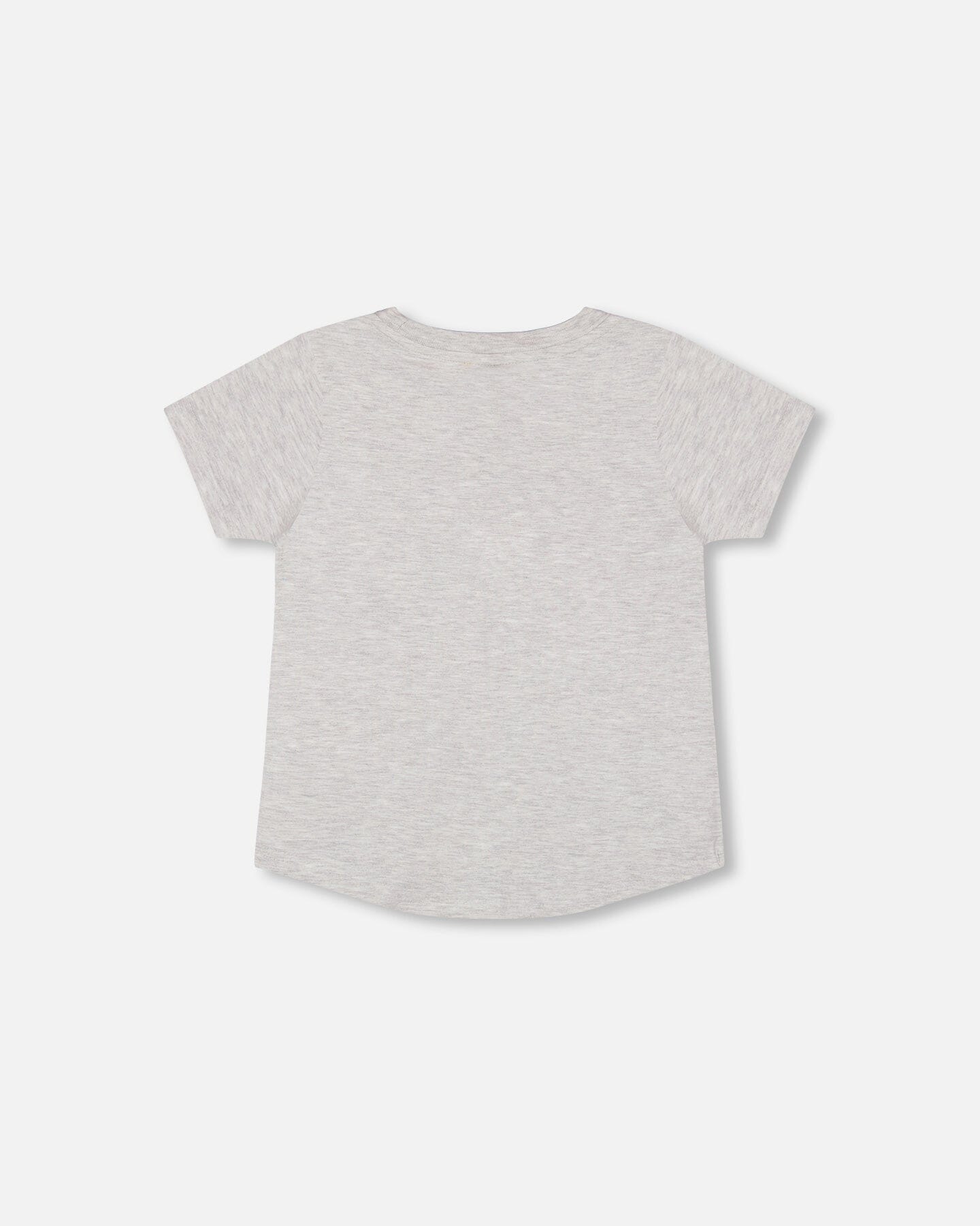 Organic Cotton T-Shirt With Dino Print Light Gray Mix-2