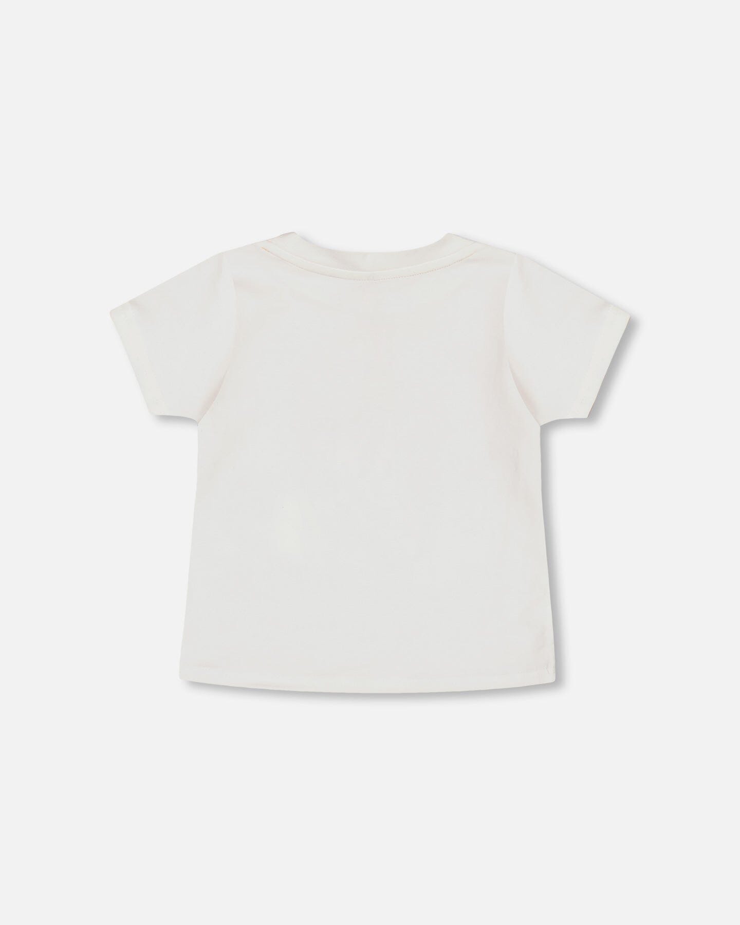 Organic Cotton T-Shirt With Print Off White-2