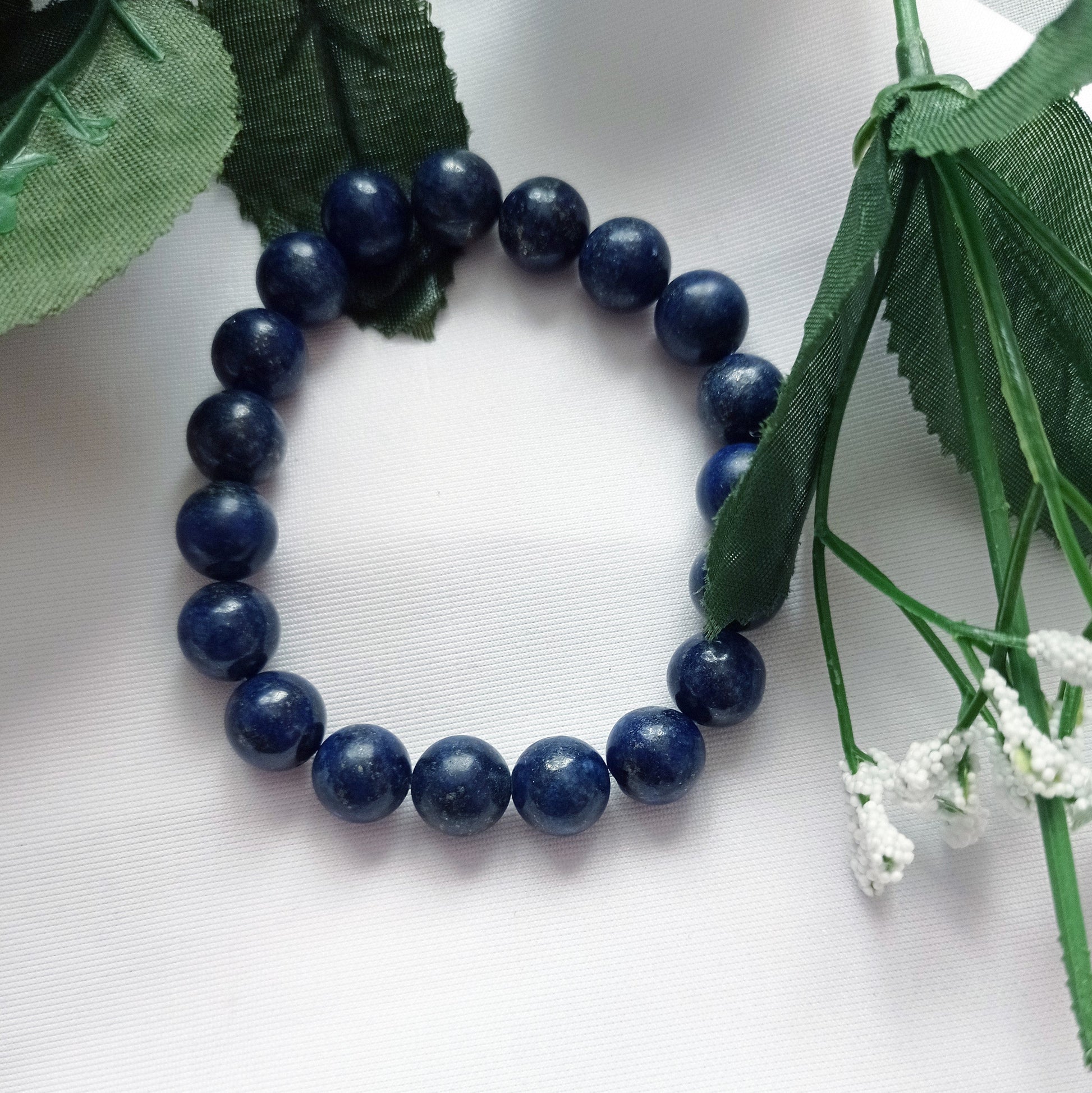 Lapis Lazuli Bracelet, Lapis Lazuli Stretch Bracelet | by nlanlaVictory-6