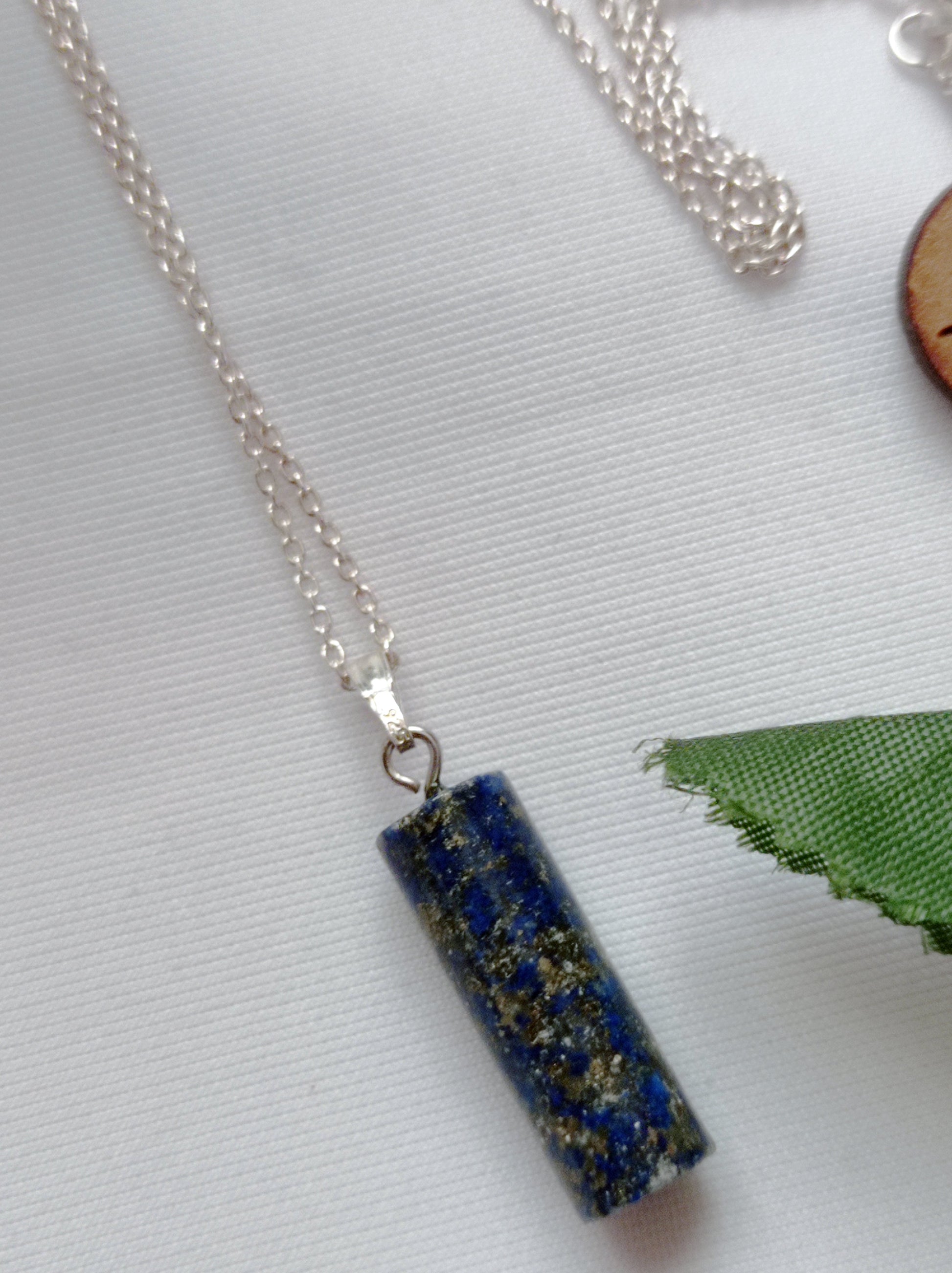 Lapis Lazuli Necklace, Lapis Lazuli Pendant, Sterling Silver Necklace, Gemstone Pendant Necklace | by nlanlaVictory-2