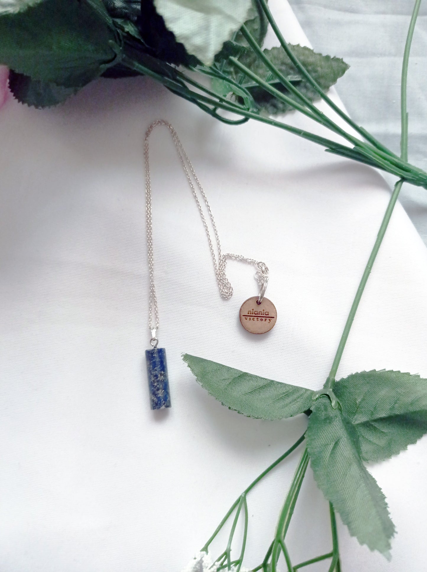 Lapis Lazuli Necklace, Lapis Lazuli Pendant, Sterling Silver Necklace, Gemstone Pendant Necklace | by nlanlaVictory-6