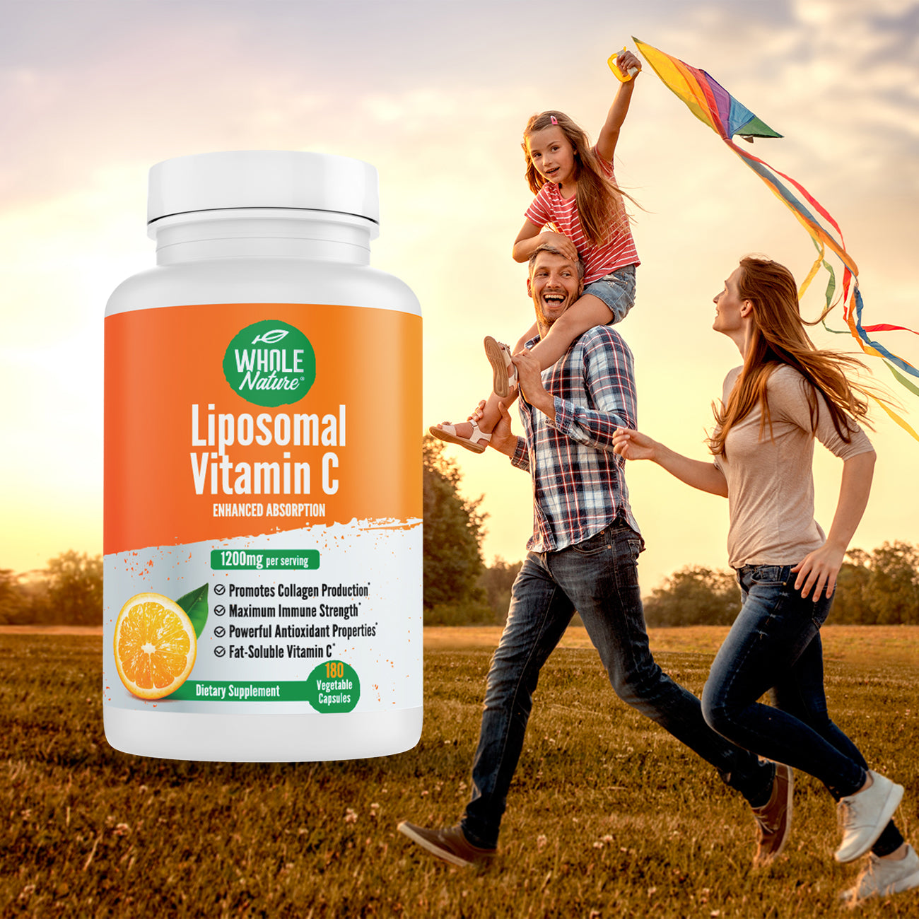 Whole Nature Liposomal Vitamin C  1200 mg-10