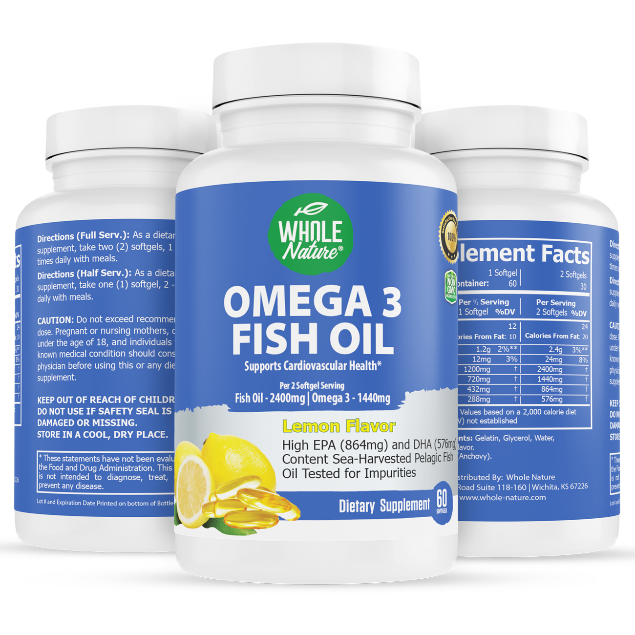 Whole Nature Omega 3 Fish Oil 2400mg-1