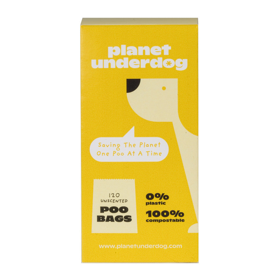 60 Planet Underdog Compostable Dog Poop Bags - Yellow Box-1