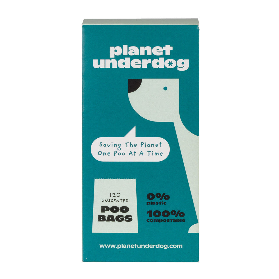 120 Planet Underdog Compostable Dog Poop Bags - Green Box-1