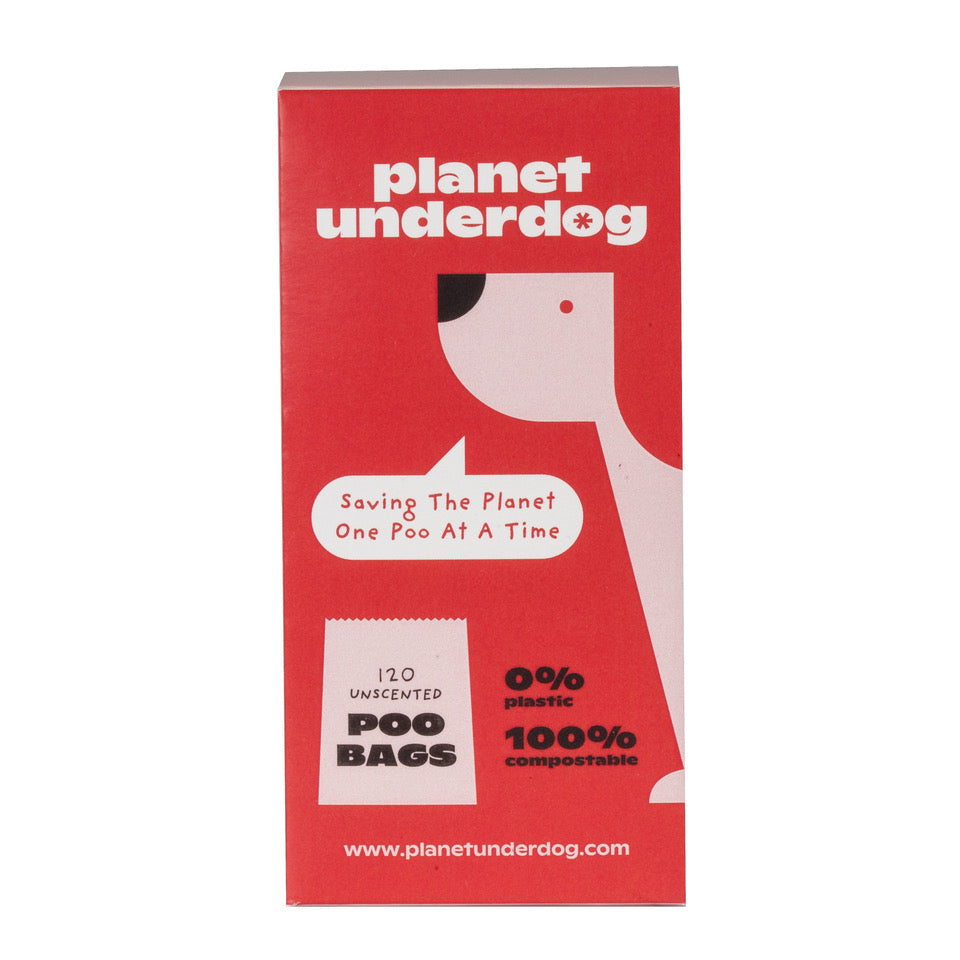 120 Planet Underdog Compostable Dog Poop Bags - Red Box-1