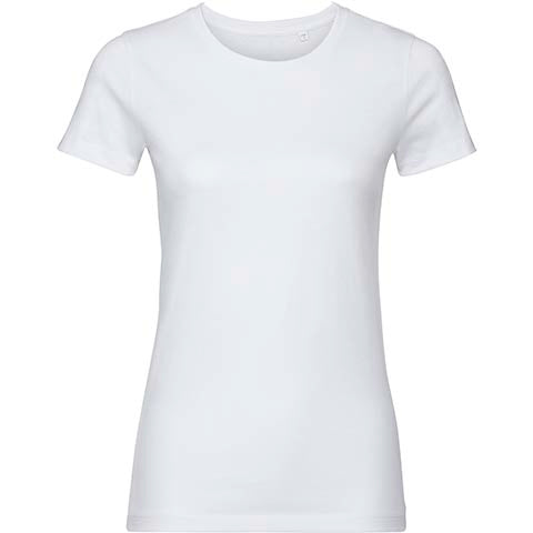 Russell Women's Authentic Tee Pure Organic - White-0
