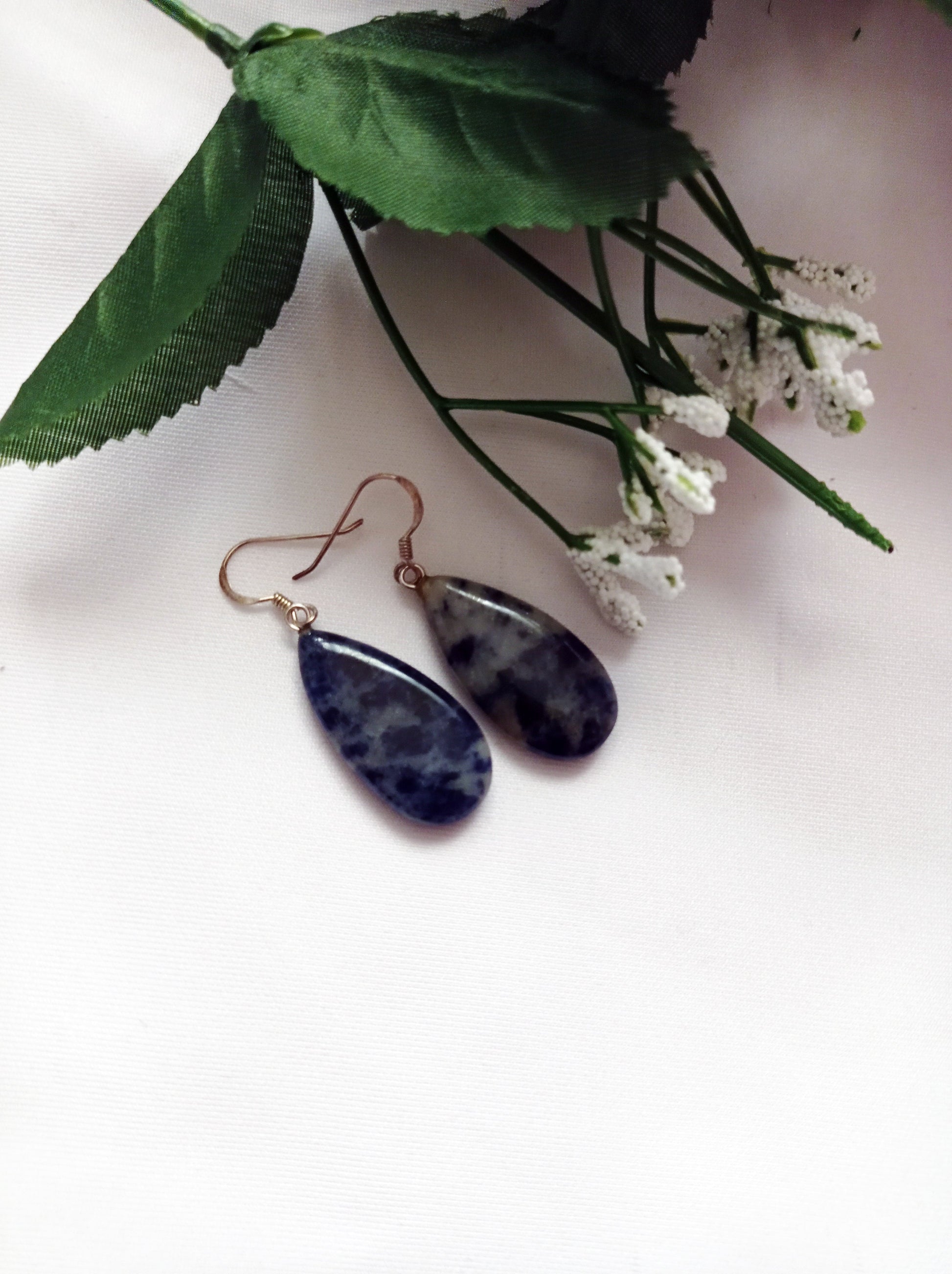 Sodalite Drop Earrings, Sterling Silver Earrings, Sodalite Gemstone | by nlanlaVictory-5